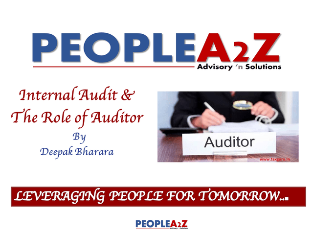 Internal Audit & The Role of Auditor - People A2Z - Feature Image