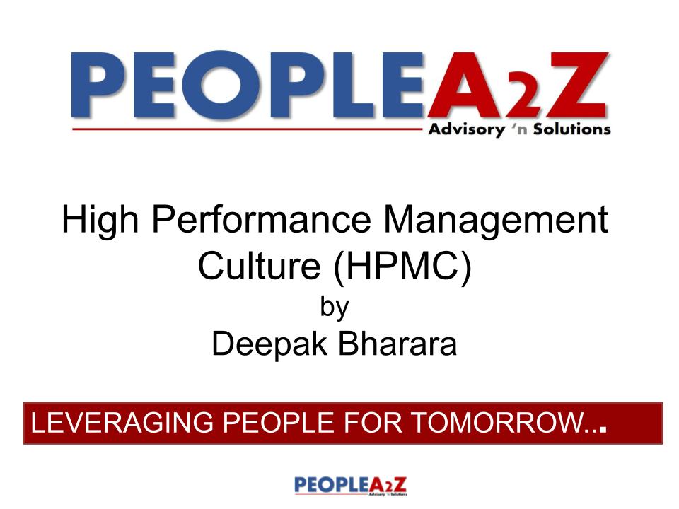 High Performance Management Culture